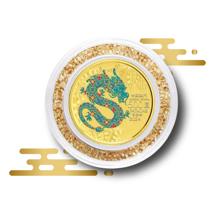 2024 1/2oz Macau Lunar Dragon .9999 Gold Proof Coin